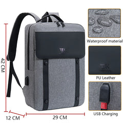 Men's Waterproof USB Business Backpack
