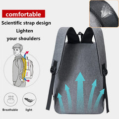 Waterproof Men's USB Charging Backpack for Work