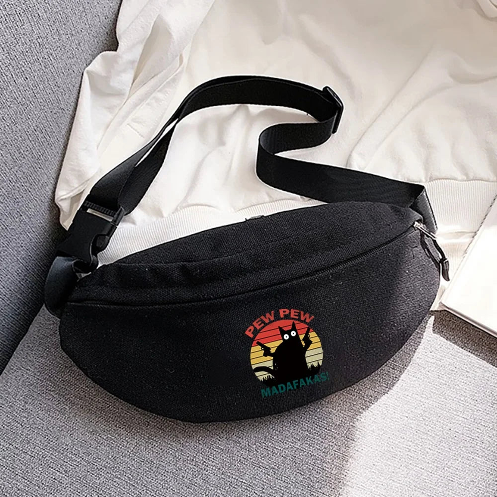 Outdoor Sports Chest Bag Cartoon Printing Waist Bags
