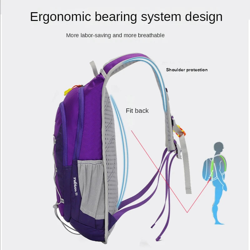 Waterproof Outdoor Nylon Sports Backpack for Hiking Riding Mountaineering