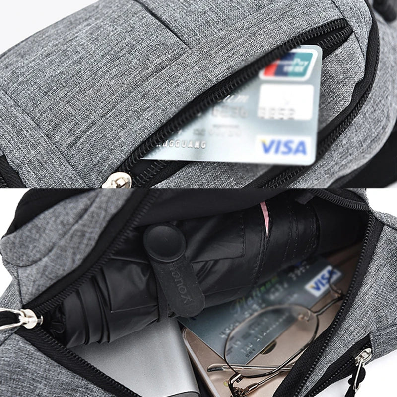 Outdoor Sports Waterproof Waist Bags Men's Women's Canvas Messenger Bags