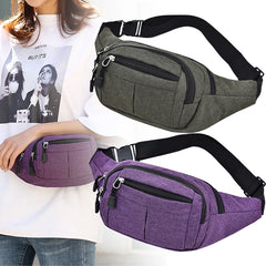 Outdoor Sports Waterproof Waist Bags Men's Women's Canvas Messenger Bags