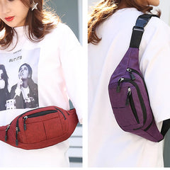 Outdoor Sports Waterproof Waist Bags Men's Women's Canvas Messenger Bags
