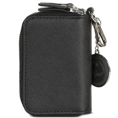 Unisex 2-Compartment Key Case with Zipper Closure