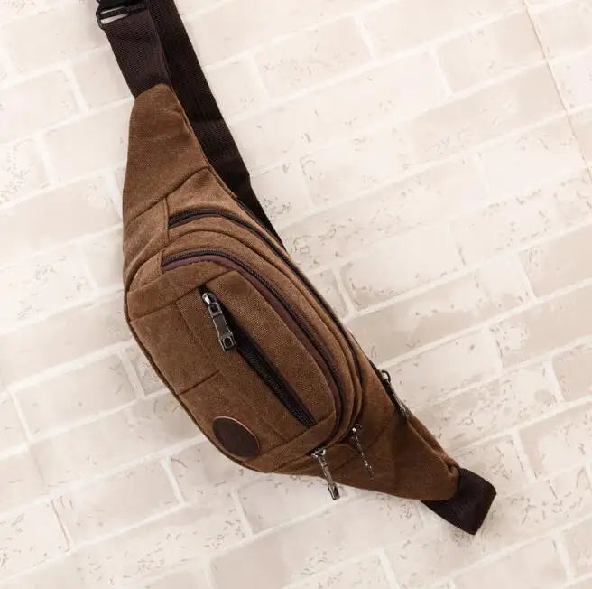 Canvas Belt Bag Outdoor Sports Multifunctional Phone Bag