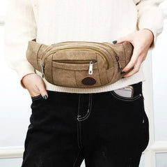 Canvas Belt Bag Outdoor Sports Multifunctional Phone Bag