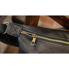 Men's Chest Bag PU Shoulder Bag Sports Diagonal Bag Waist Bag