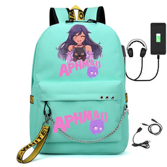 Canvas USB Laptop Bag Backpack with Pencil Case