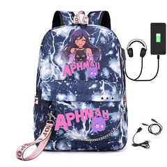 Canvas USB Laptop Bag Backpack with Pencil Case