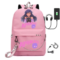 Canvas USB Laptop Bag Backpack with Pencil Case