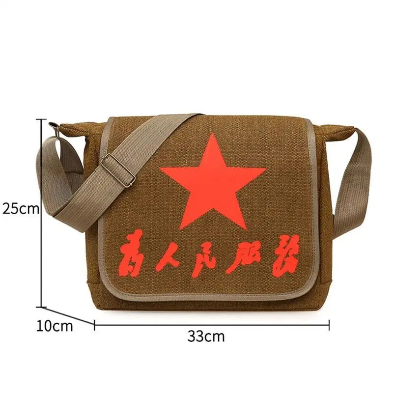 Men's Vintage Canvas Messenger Bag Shoulder Crossbody Tool Bag