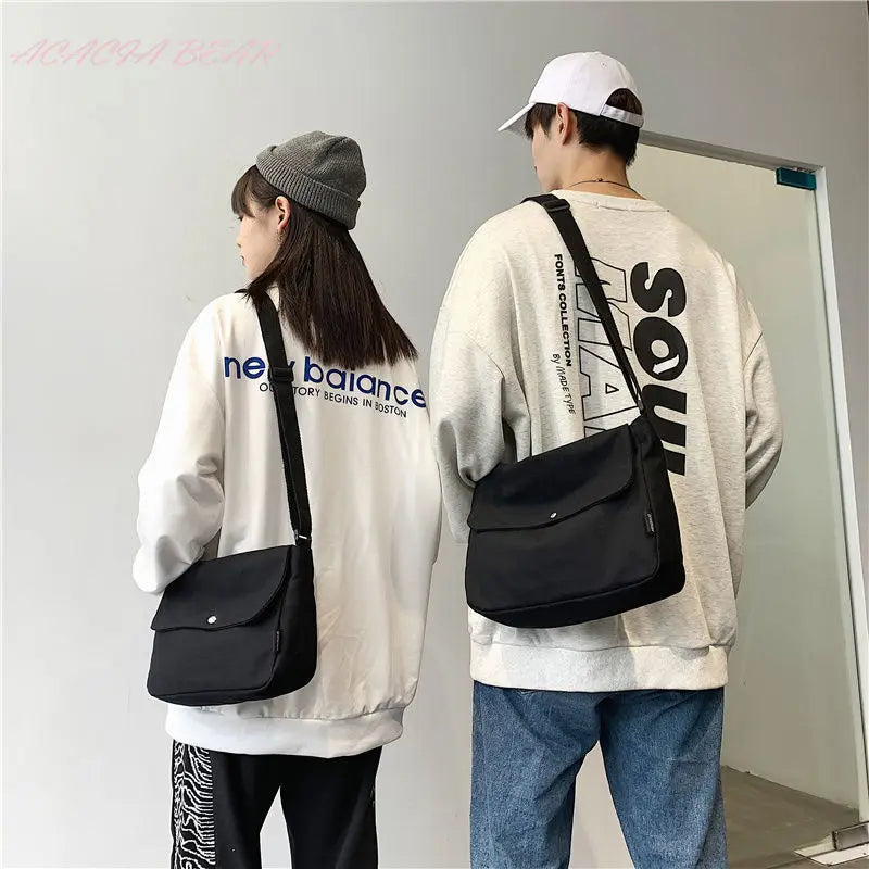 Canvas Messenger Bag Unisex Postman Shoulder Bag
