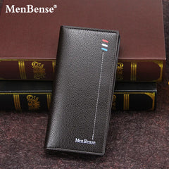 Men's Retro PU Leather Long Wallet Clutch Business Wallet