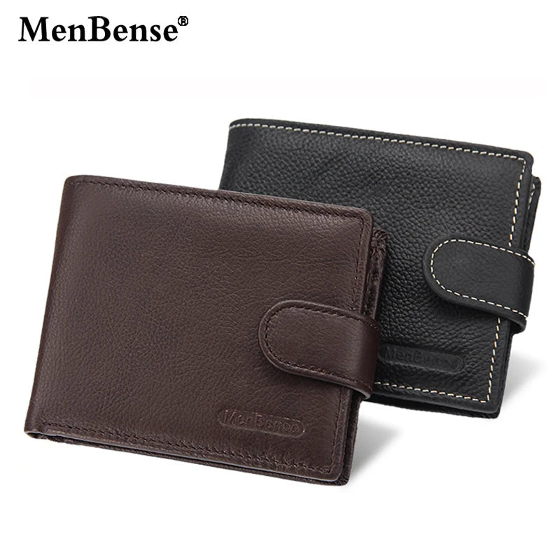Men Short Wallets Leather Zipper Hasp Mini Purse Gentleman Male Bag