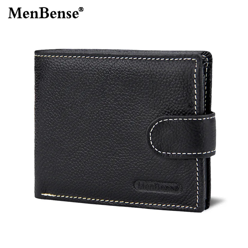 Men Short Wallets Leather Zipper Hasp Mini Purse Gentleman Male Bag