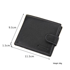 Men Short Wallets Leather Zipper Hasp Mini Purse Gentleman Male Bag