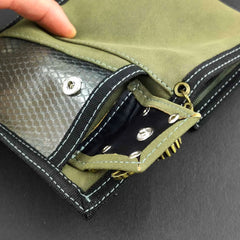 Mens Biker Cluth Wallet Army Green With Chain