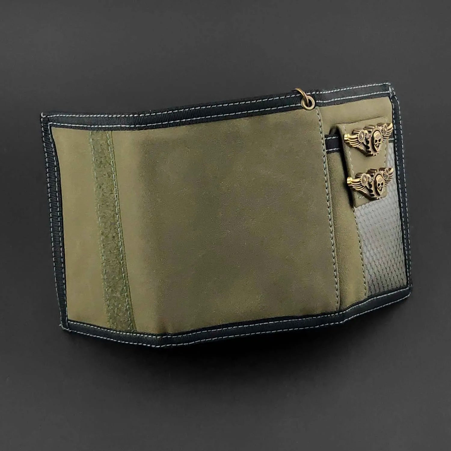 Mens Biker Cluth Wallet Army Green With Chain