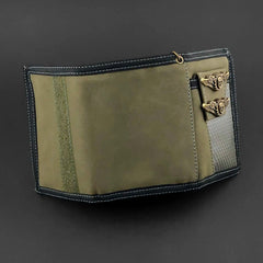 Mens Biker Cluth Wallet Army Green With Chain