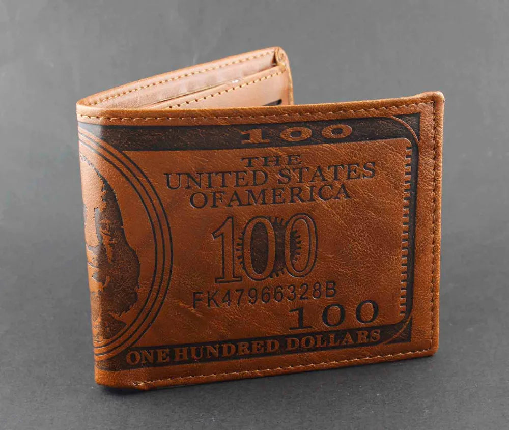 Mens 100 Dollars Bill Money Wallets Purse Unique