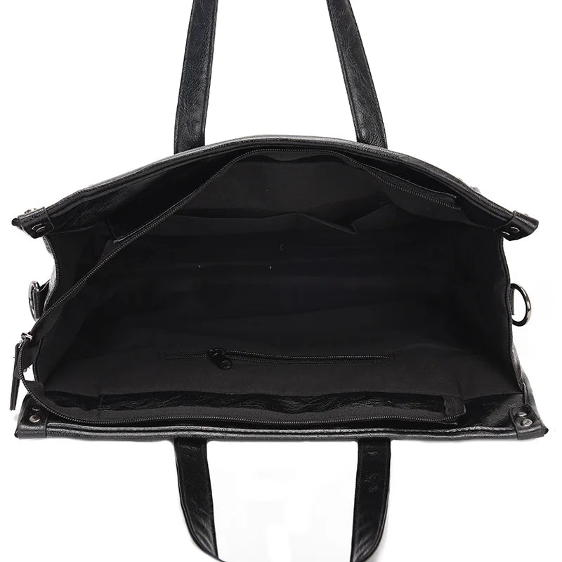 New Men's Leather Office Bag - Stylish and Functional