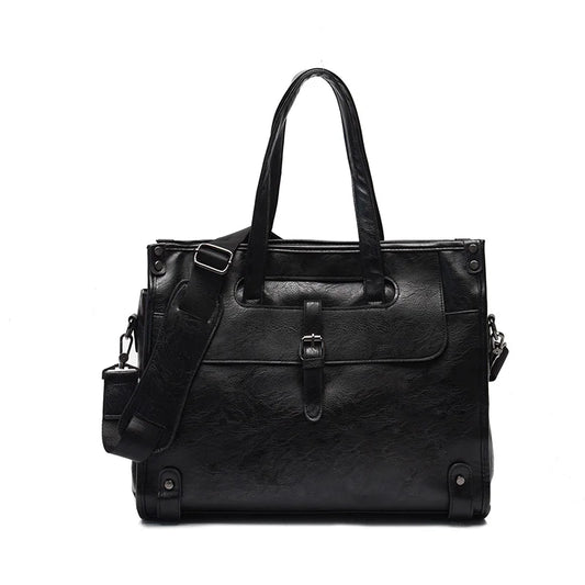 New Men's Leather Office Bag - Stylish and Functional