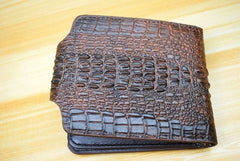 Vintage Crocodile Men's Wallet Short Purse Leather Billetera
