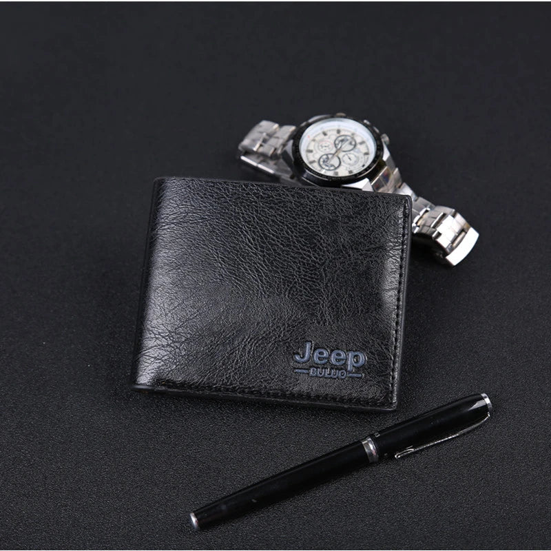 Men's Bifold PU Leather Wallet Billfold Purse