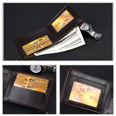 Men's Bifold PU Leather Wallet Billfold Purse