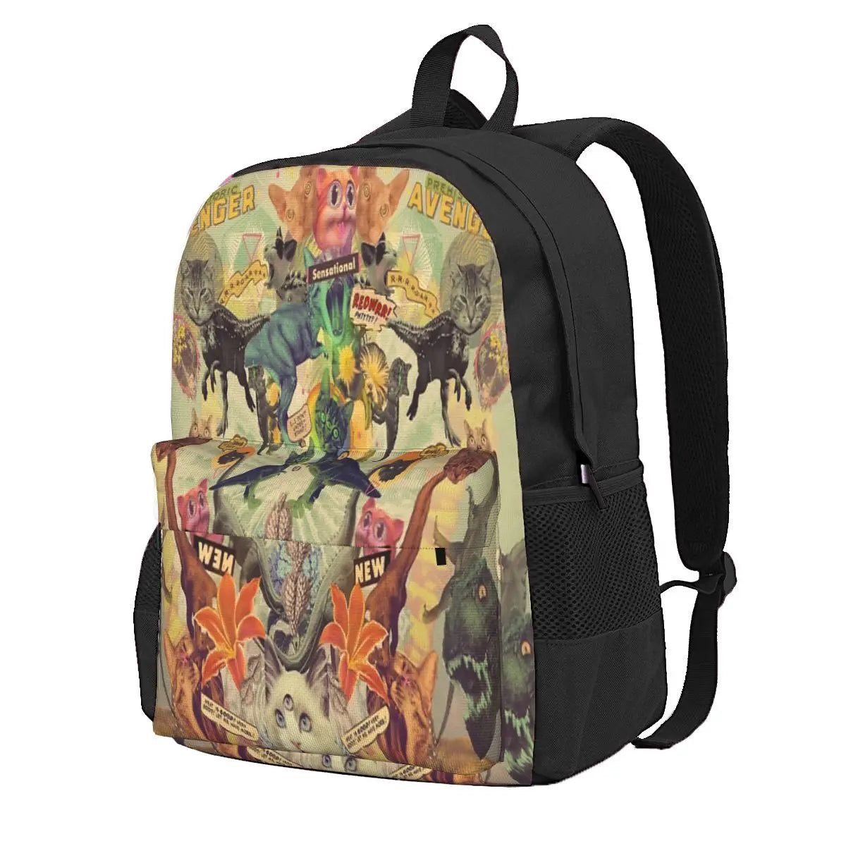 Meowosaurus Backpacks Harajuku Style Unisex Bags