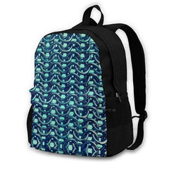 Mermaid Green Chain Mail Metallic Under Sea Armor Backpack