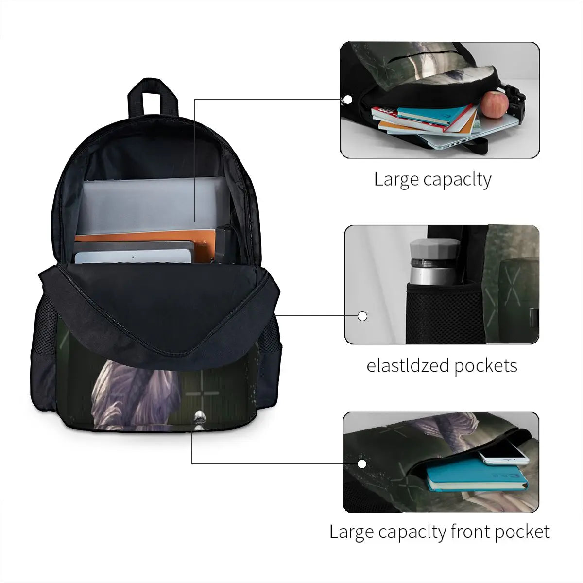 Mermaid Deep Backpacks Anime School Bags For Teenagers
