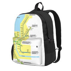 Merseyrail Network Map Backpacks Men's Backpacks Bags For Women Man Bag