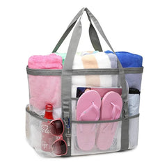 Portable Mesh Beach Storage Bag for Women