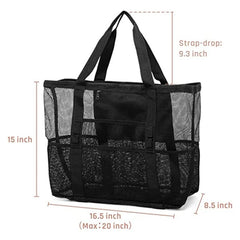 Portable Mesh Beach Storage Bag for Women