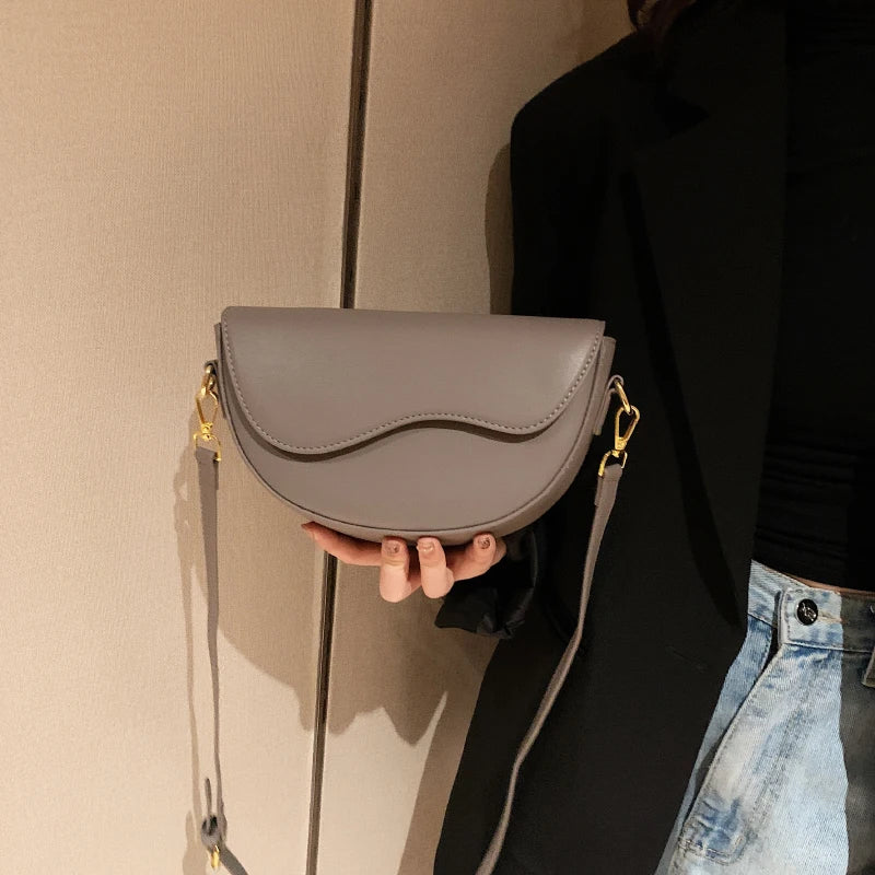Women's Messenger Bag PU Leather Shoulder Handbag Saddle Bag