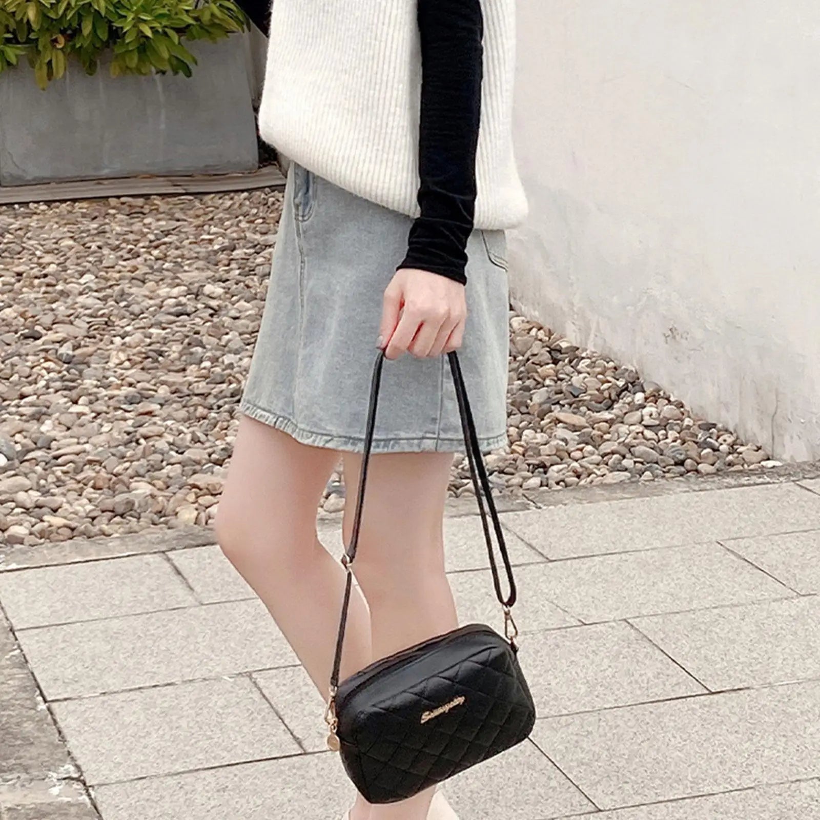 Embroidered Crossbody Bag for Women Camera Shoulder Handbag