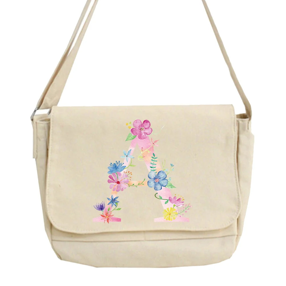 Japanese Style Pink Pattern Messenger Bag