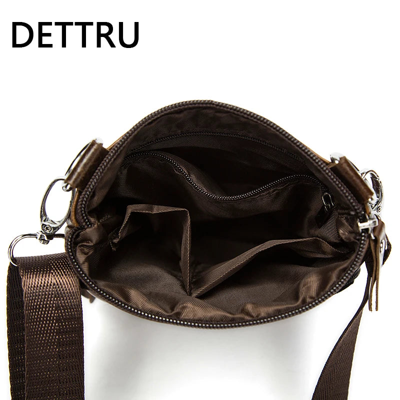 Leather Messenger Bag Men Shoulder Crossbody Small Male Flap Natural