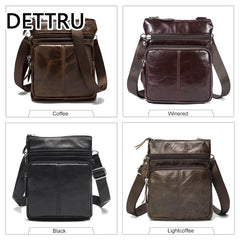 Leather Messenger Bag Men Shoulder Crossbody Small Male Flap Natural