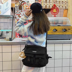 Retro Nylon Messenger Bag Crossbody Shoulder Campus Bag