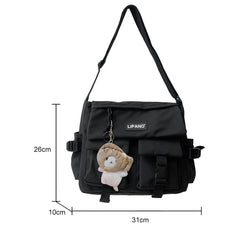 Retro Nylon Messenger Bag Crossbody Shoulder Campus Bag