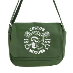 Skull Pattern Messenger Bag for Students