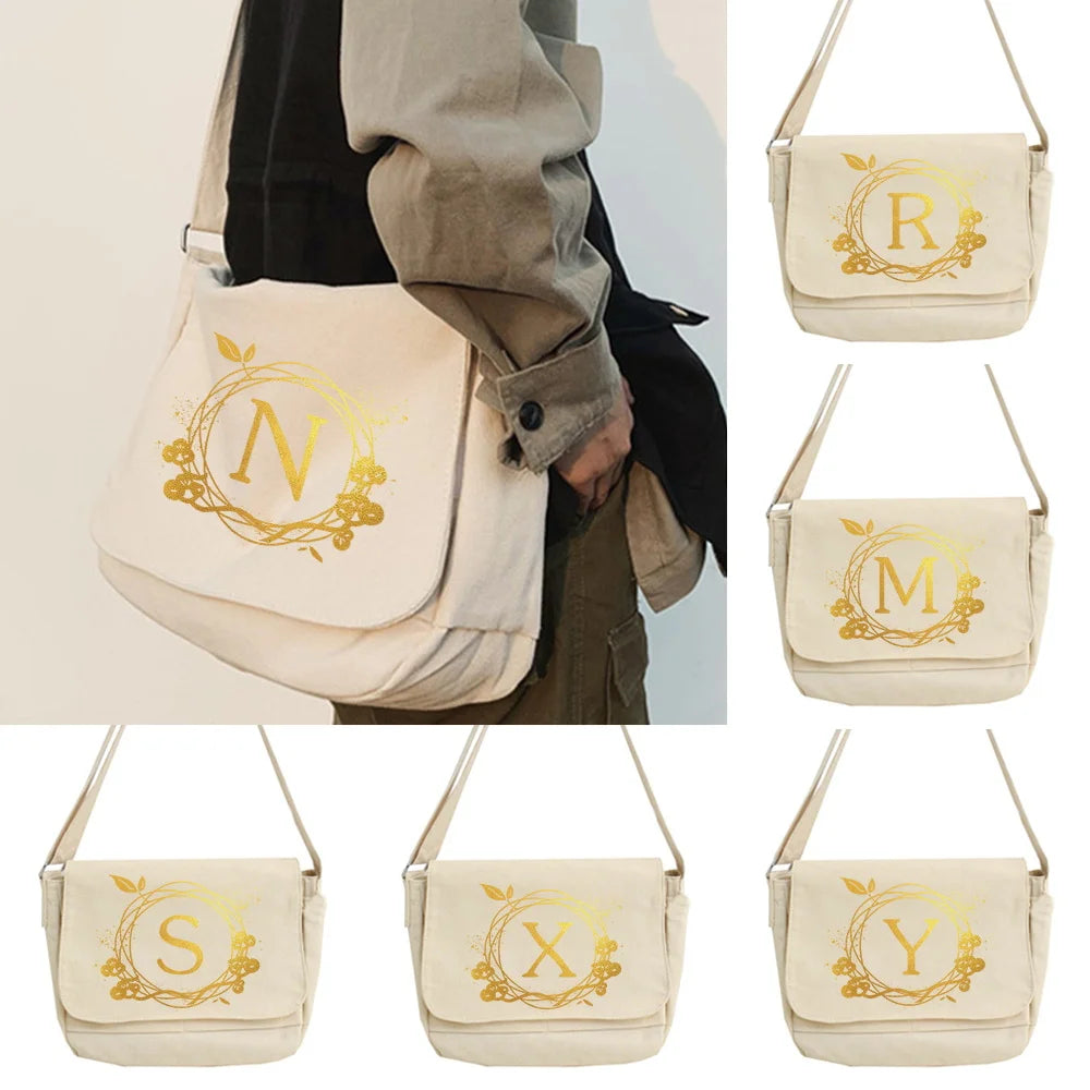 Harajuku Student Messenger Bag One-shoulder Wreath Pattern