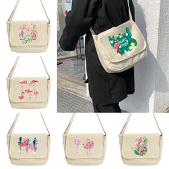 Flamingo Pattern Messenger Bag for Work
