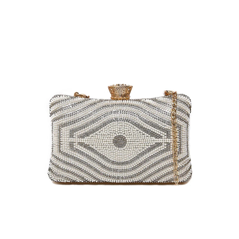 Crystal Evening Clutch Bag Diamond Clutches Purse Chain Shoulder Bag
