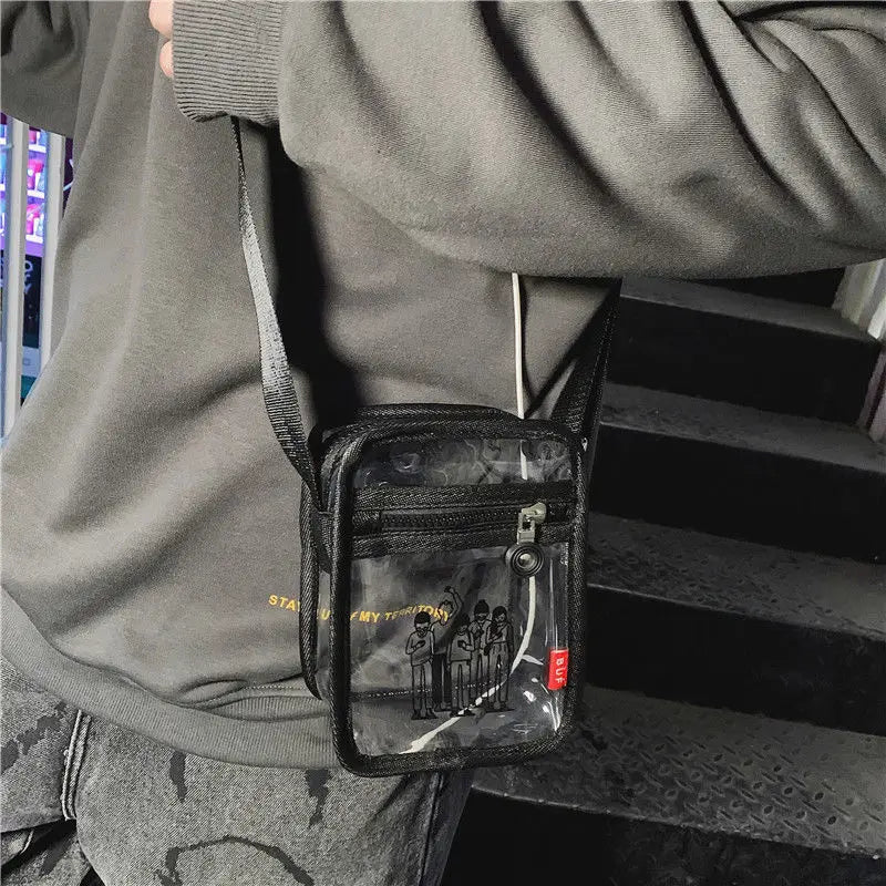 Jelly Transparent Messenger Bag for Men and Women
