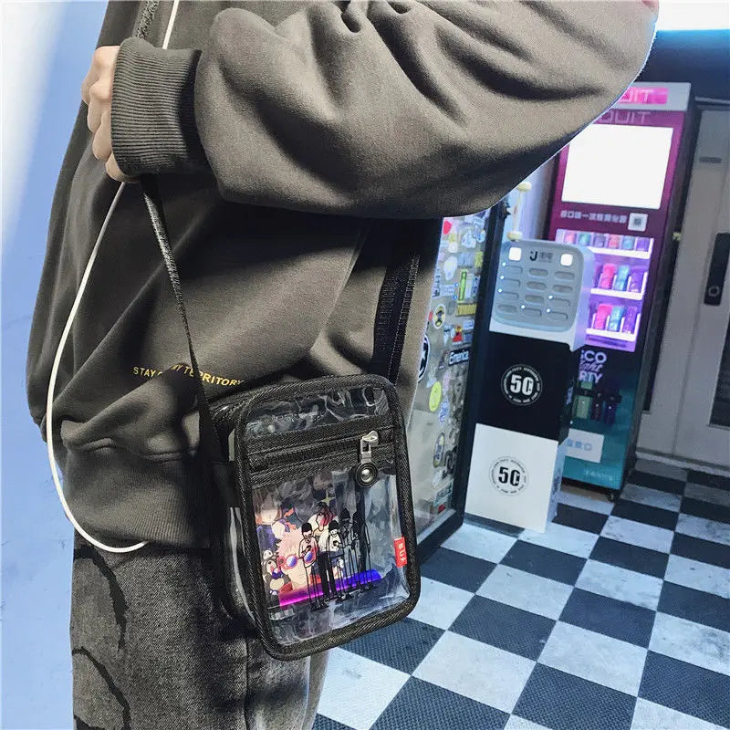 Jelly Transparent Messenger Bag for Men and Women
