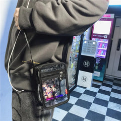 Jelly Transparent Messenger Bag for Men and Women