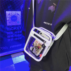 Jelly Transparent Messenger Bag for Men and Women